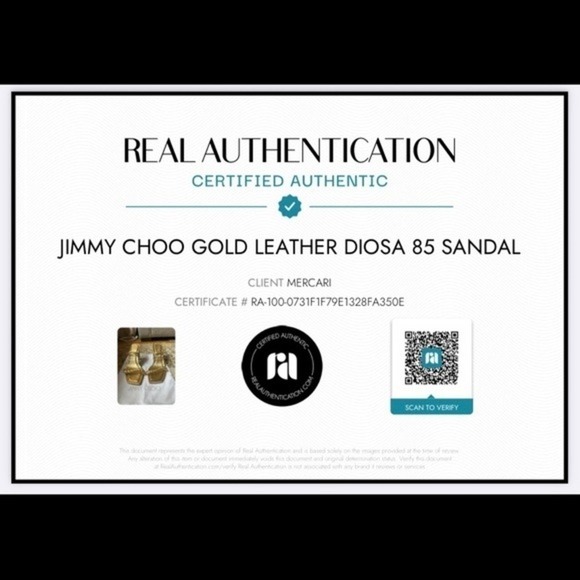JIMMY‎ CHOO GOLD LEATHER DIOSA 85 SANDAL Size EU39.5 US 8.5 - Picture 8 of 8